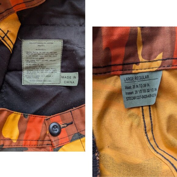 Rothco BDU Cargo Pants Men's Camo Tactical Military Large Regular - Picture 3 of 6